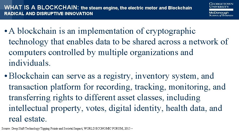 WHAT IS A BLOCKCHAIN: the steam engine, the electric motor and Blockchain RADICAL AND