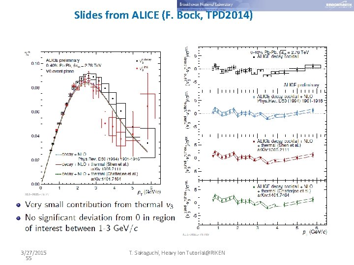 Slides from ALICE (F. Bock, TPD 2014) 3/27/2015 55 T. Sakaguchi, Heavy Ion Tutorial@RIKEN