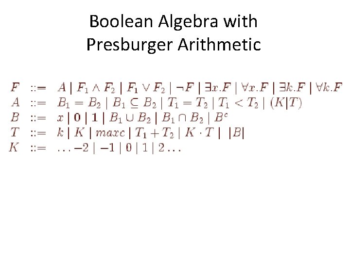Boolean Algebra with Presburger Arithmetic 