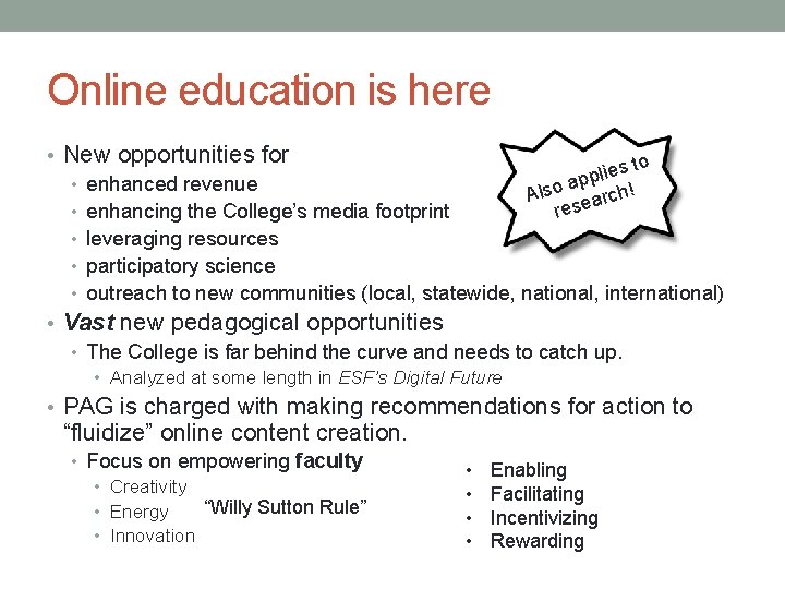 Online education is here • New opportunities for to s e i l app