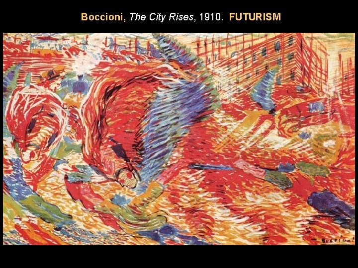 Boccioni, The City Rises, 1910. FUTURISM 