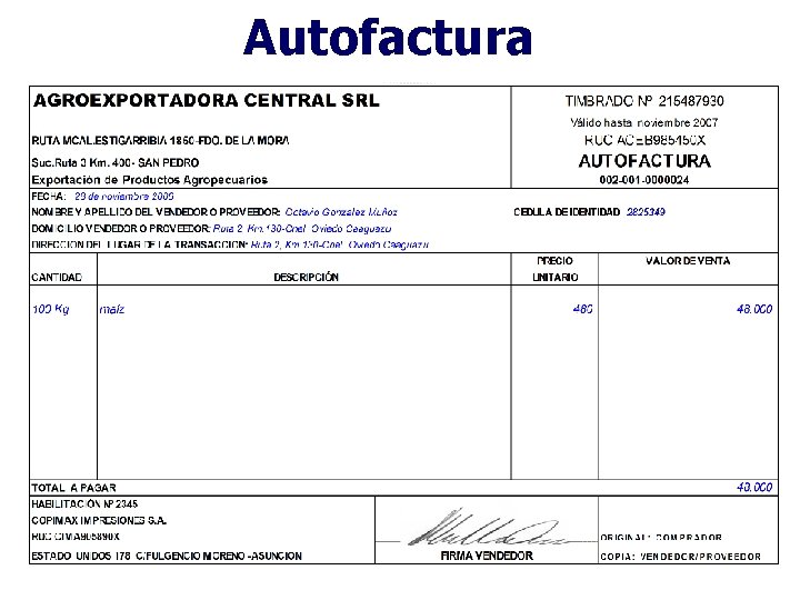 Autofactura 