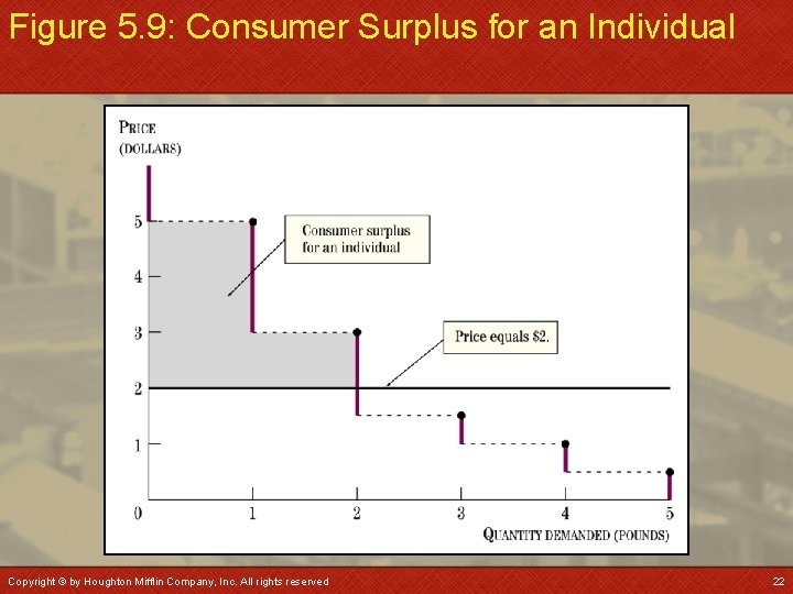 Figure 5. 9: Consumer Surplus for an Individual Copyright © by Houghton Mifflin Company,