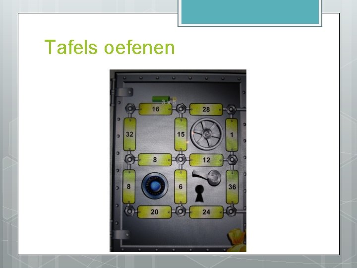 Tafels oefenen 