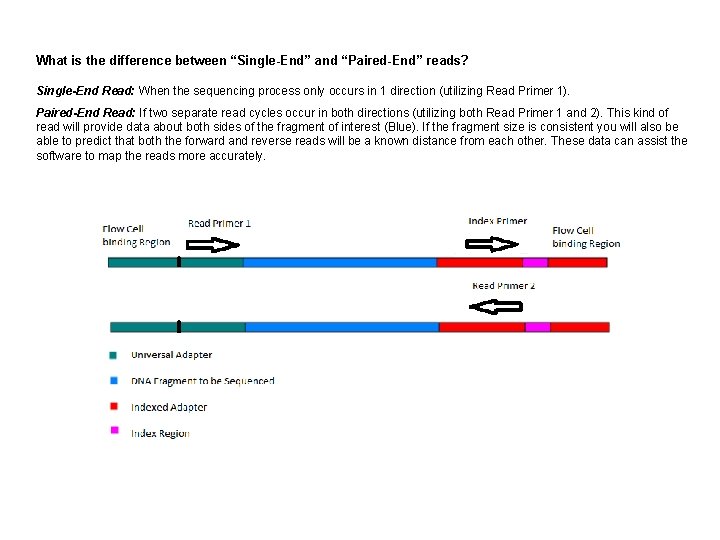 What is the difference between “Single-End” and “Paired-End” reads? Single-End Read: When the sequencing