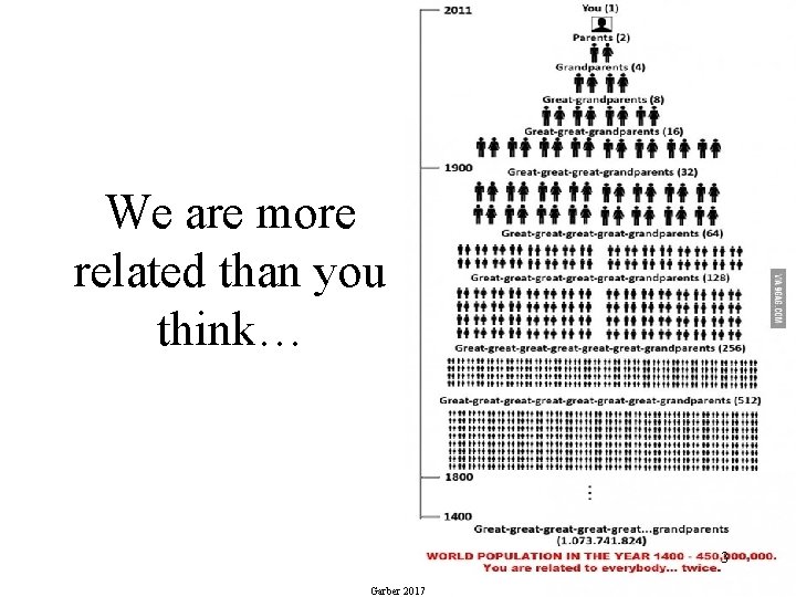 We are more related than you think… 3 Garber 2017 