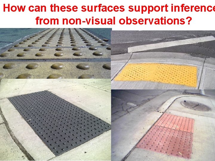 How can these surfaces support inference from non-visual observations? 