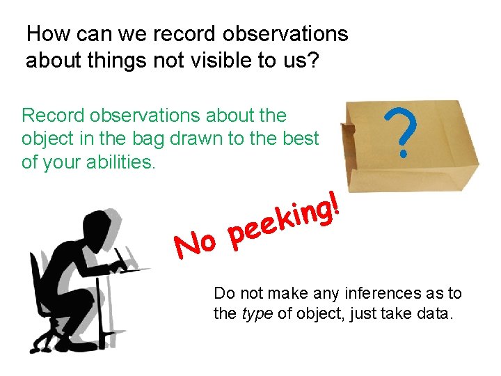 How can we record observations about things not visible to us? Record observations about
