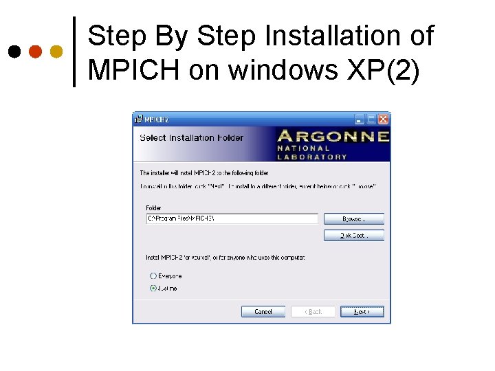 Step By Step Installation of MPICH on windows XP(2) 