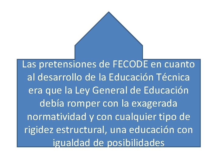 Las pretensiones de FECODE en cuanto al desarrollo de la Educación Técnica era que