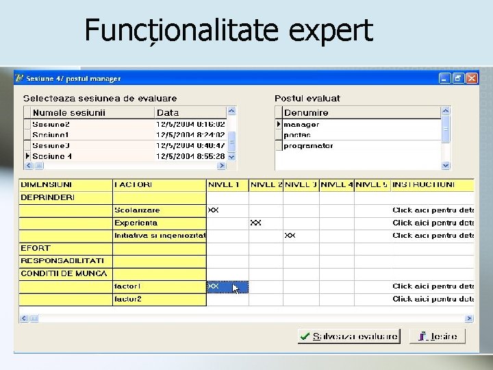 Funcționalitate expert 