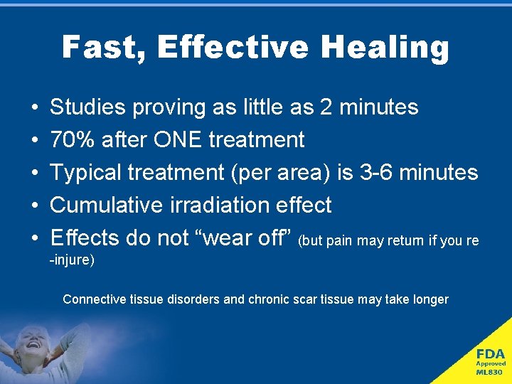 Fast, Effective Healing • • • Studies proving as little as 2 minutes 70%