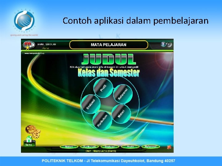 Contoh aplikasi dalam pembelajaran 