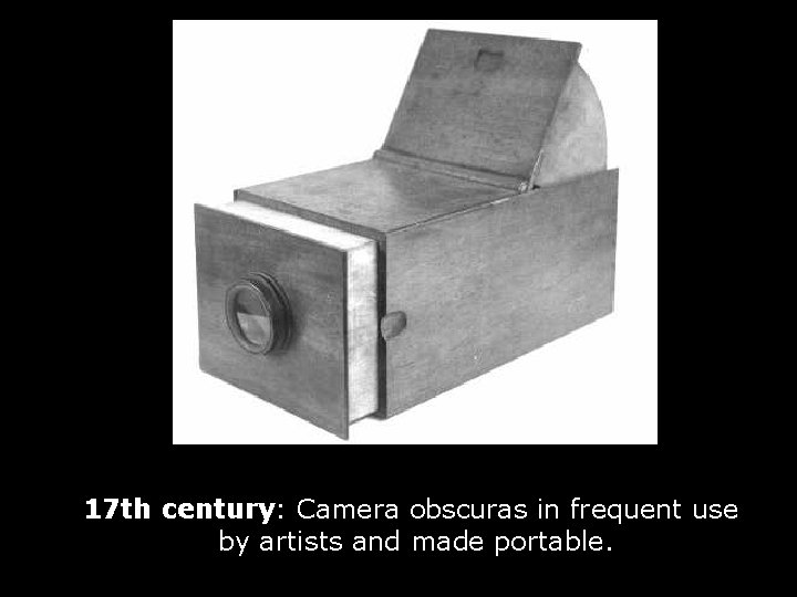 History of Photography ancient times Camera obscuras used