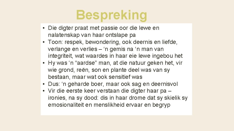 Bespreking • Die digter praat met passie oor die lewe en nalatenskap van haar