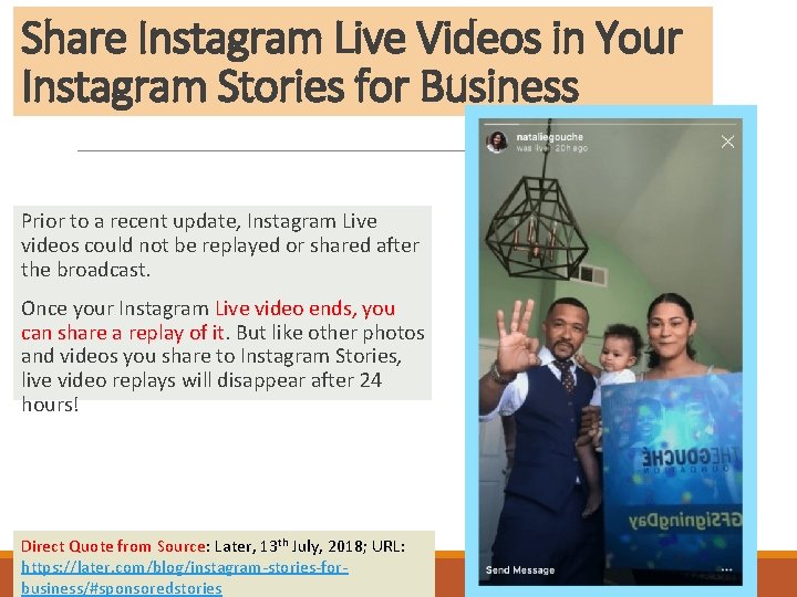Share Instagram Live Videos in Your Instagram Stories for Business Prior to a recent