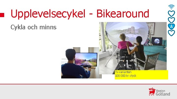 Upplevelsecykel - Bikearound Cykla och minns Tv-varianten 100 000 kr styck S T A