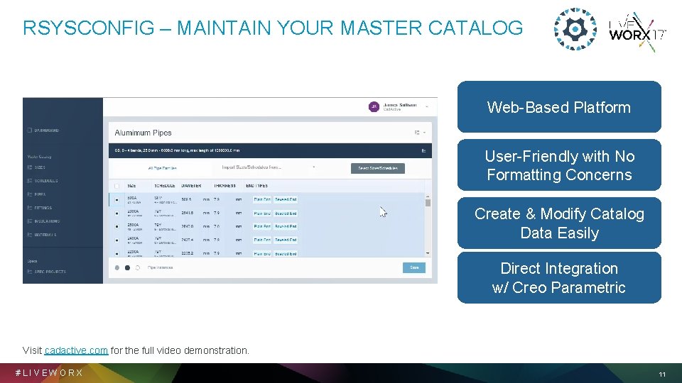 RSYSCONFIG – MAINTAIN YOUR MASTER CATALOG Web-Based Platform User-Friendly with No Formatting Concerns Create