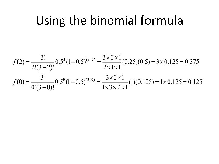 Using the binomial formula 