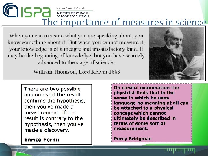 The importance of measures in science Measurement is fundamental 