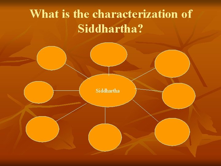 What is the characterization of Siddhartha? Siddhartha 