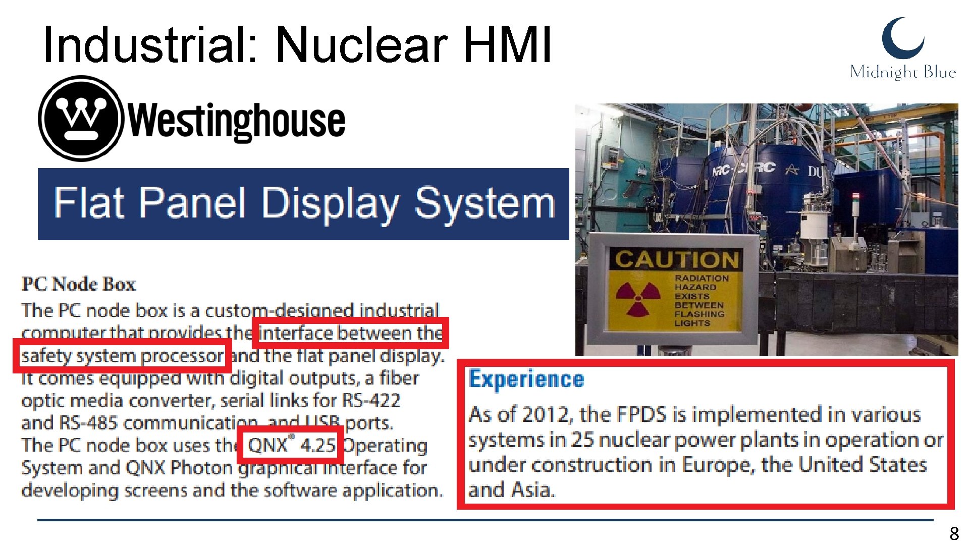 Industrial: Nuclear HMI 8 Industrial: Nuclear HMI 8