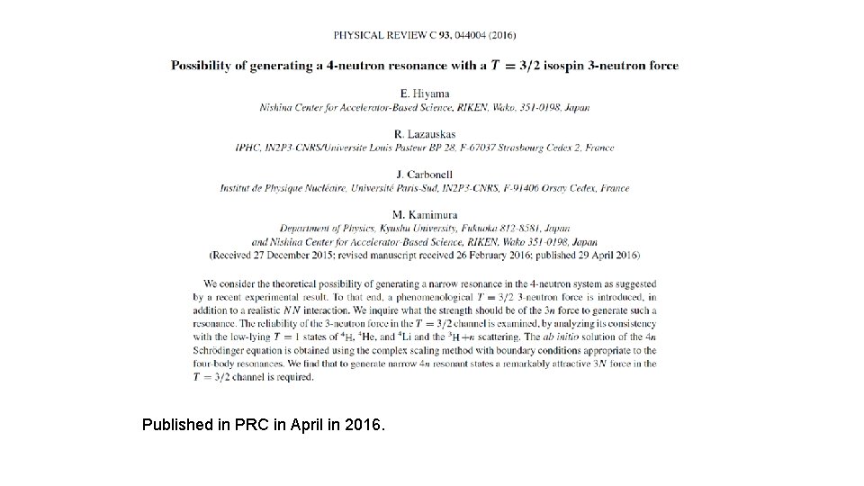 Published in PRC in April in 2016. 