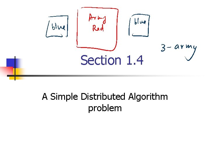 Section 1. 4 A Simple Distributed Algorithm problem 