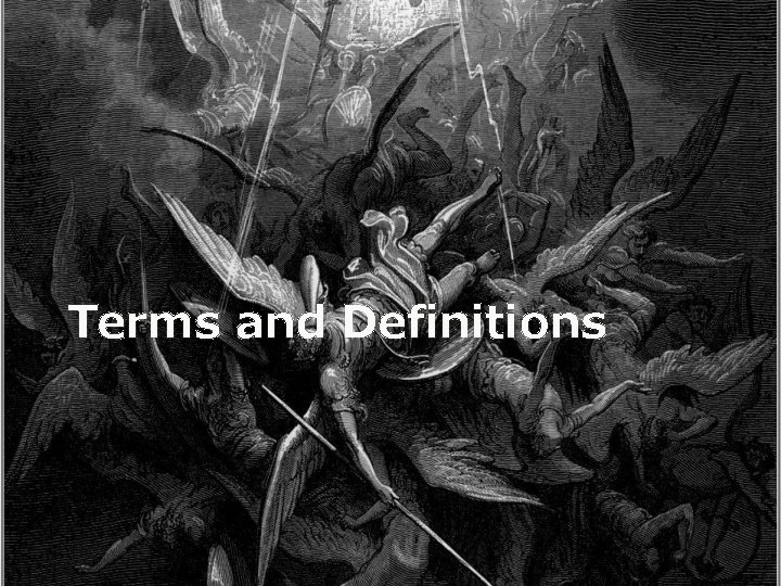 Terms and Definitions 