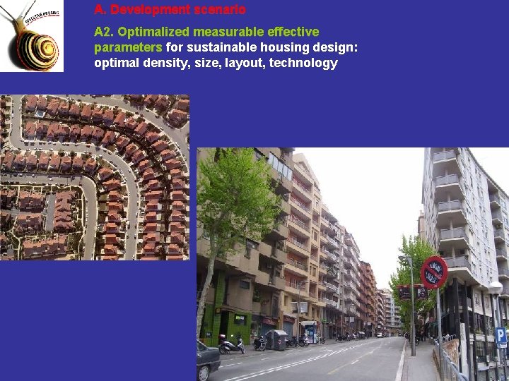 A. Development scenario A 2. Optimalized measurable effective parameters for sustainable housing design: optimal