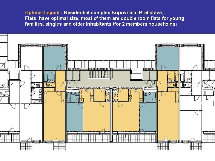 Optimal Layout - Residential complex Koprivnica, Bratislava, Flats have optimal size, most of them