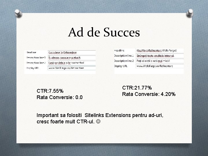Ad de Succes CTR: 7. 55% Rata Conversie: 0. 0 CTR: 21. 77% Rata