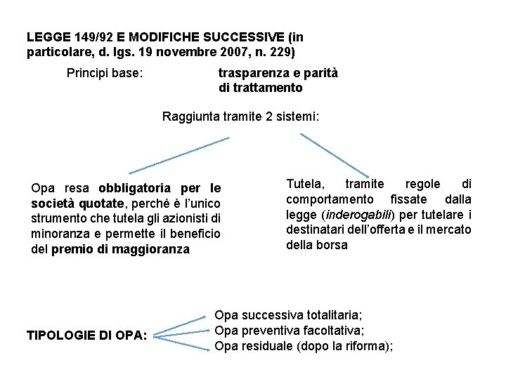 LEGGE 149/92 E MODIFICHE SUCCESSIVE (in particolare, d. lgs. 19 novembre 2007, n. 229)
