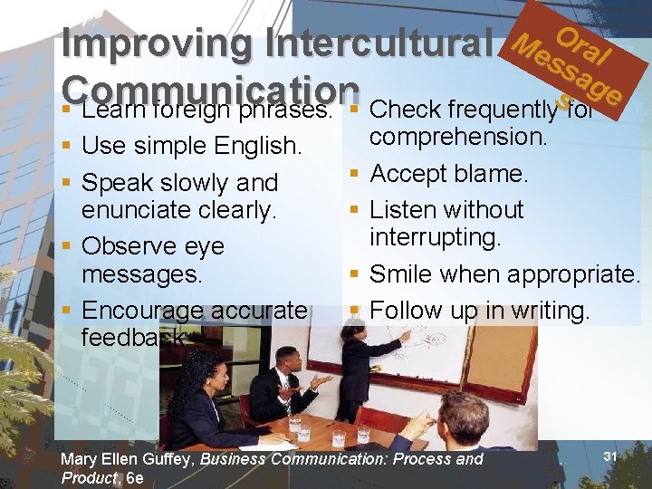 Or M Improving Intercultural ess al ag e Communication s § Learn foreign phrases.