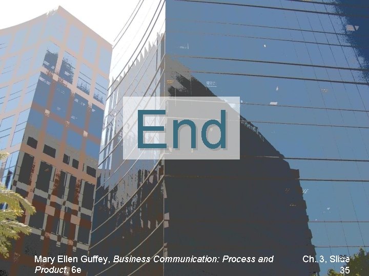 End Mary Ellen Guffey, Business Communication: Process and Product, 6 e 35 Ch. 3,