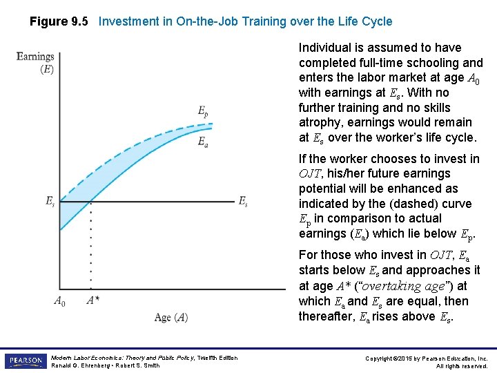 Figure 9. 5 Investment in On-the-Job Training over the Life Cycle Individual is assumed