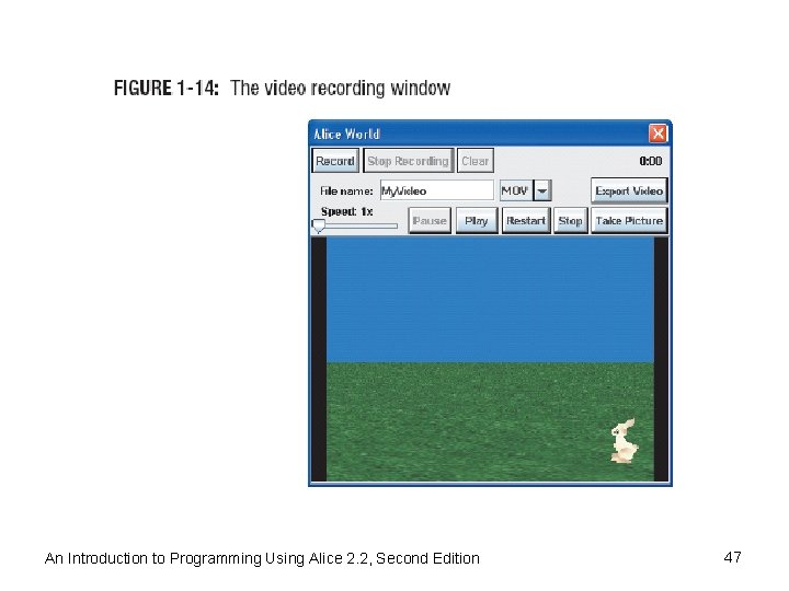 An Introduction to Programming Using Alice 2. 2, Second Edition 47 