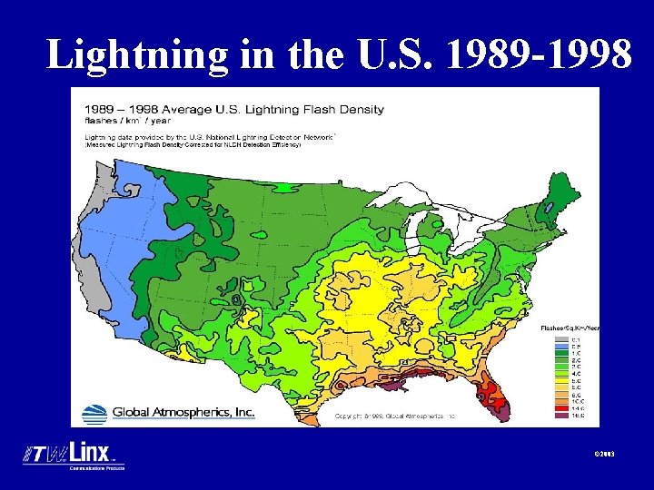 Lightning in the U. S. 1989 -1998 © 2003 