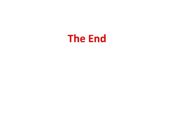 The End 