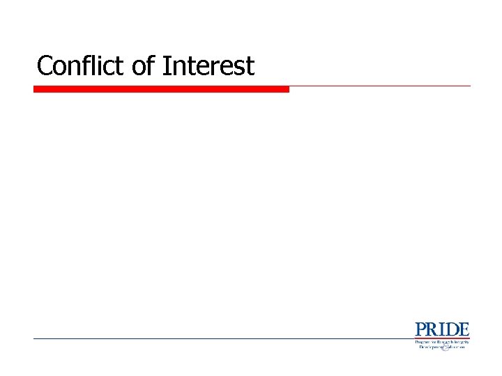 Conflict of Interest 