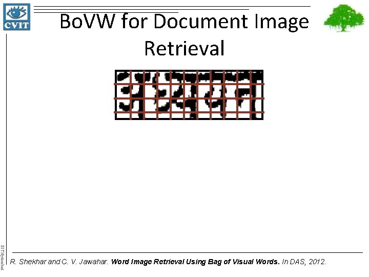 Bo. VW for Document Image Retrieval IIIT Hyderabad R. Shekhar and C. V. Jawahar.