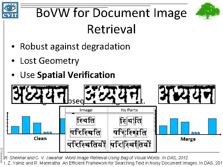 Bo. VW for Document Image Retrieval • Robust against degradation • Lost Geometry •