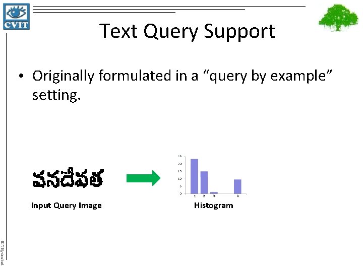 Text Query Support • Originally formulated in a “query by example” setting. Input Query