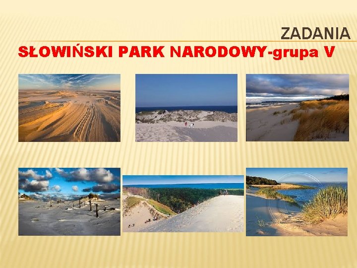 ZADANIA SŁOWIŃSKI PARK NARODOWY-grupa V 