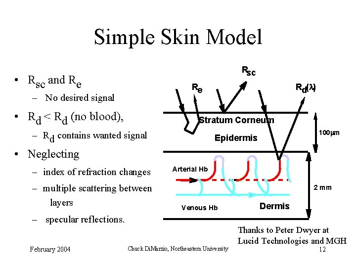 Simple Skin Model Rsc • Rsc and Re Re – No desired signal •