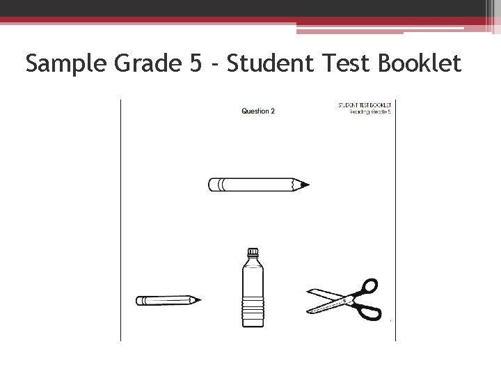 Sample Grade 5 - Student Test Booklet 