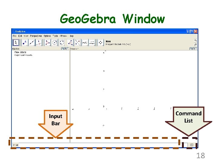 Geo. Gebra Window Input Bar Command List 18 