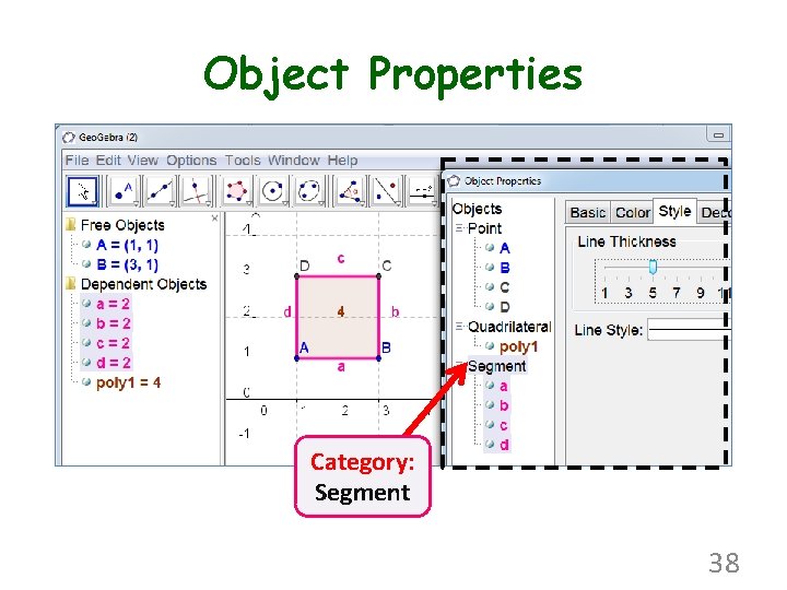 Object Properties Category: Segment 38 