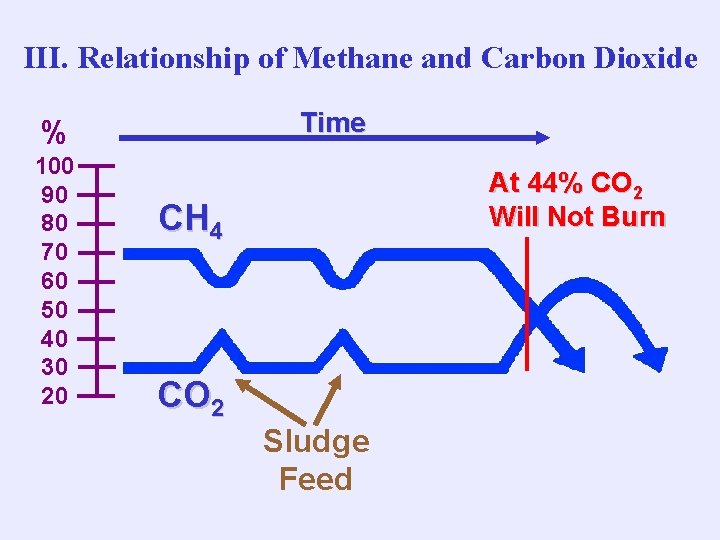 III. Relationship of Methane and Carbon Dioxide Time % 100 90 80 70 60