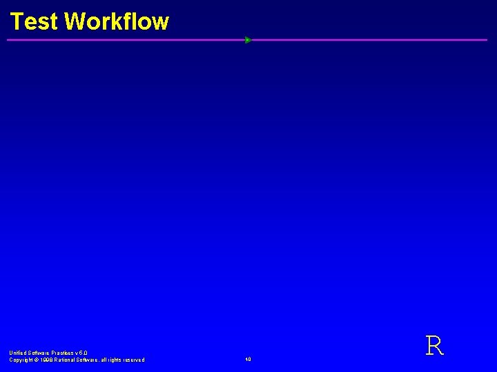 Test Workflow Unified Software Practices v 5. 0 Copyright Ó 1998 Rational Software, all